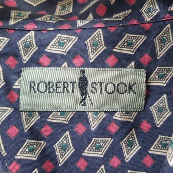 Robert Stock | Shirts | Robert Stock 0 Silk Mens Short Sleeve Nwot
